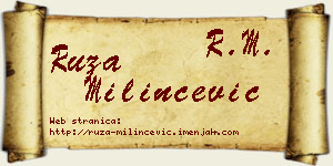 Ruža Milinčević vizit kartica
